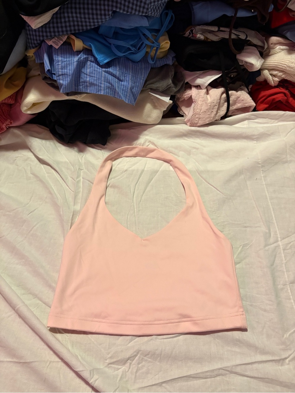PacSun Light Pink Halter Crop Top